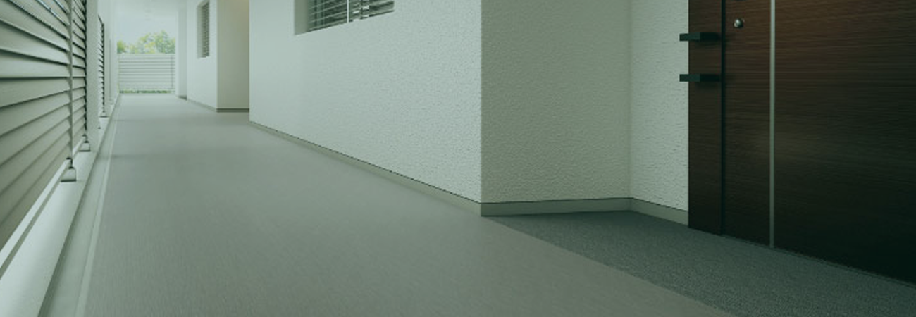 遮音・防滑性ビニル床シート工事